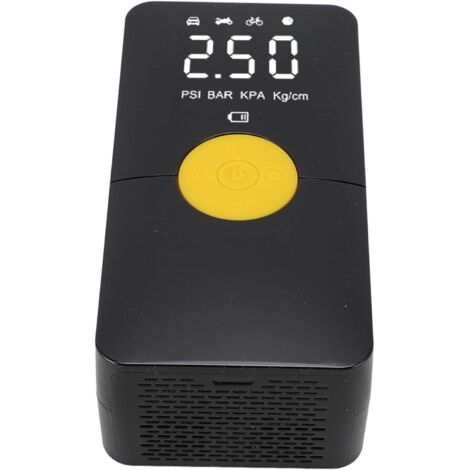 Compresseur d'air Portatif, Pompe à Air sans Fil 120W avec Manomètre pour Moto -