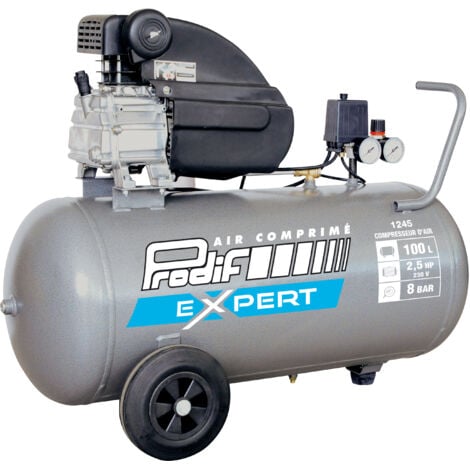 SODISAIR Compresseur d'air PRODIF 100 litres 8 bar à entraînement direct monocylindre sur roues - 1245