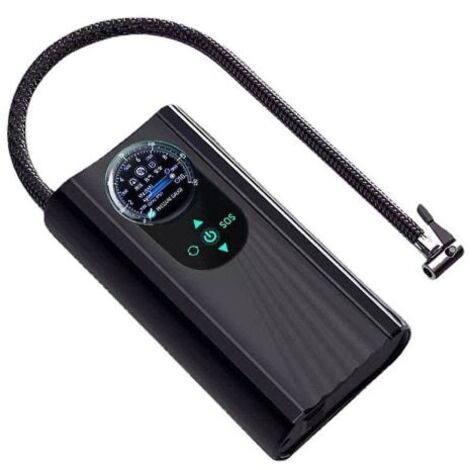 Compresseur d'air rechargeable 120 W pour voiture, 12 V, 150 psi, pompe à pneus électrique sans fil pour moto, vélo et voiture.