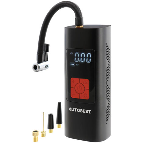 Compresseur d'air rechargeable - 4 modes de gonflage - 4 embouts - 1 flexible