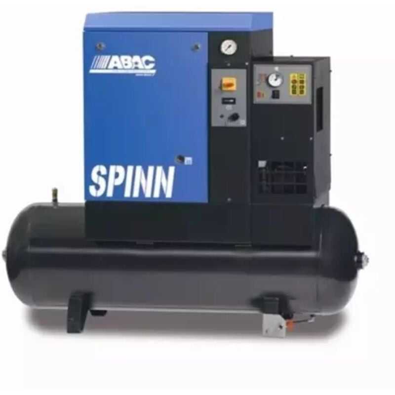 Compresseur d'air rotatif à vis réservoir 500 litres 7,5 cv triphasé 8 bar avec sécheur Abac
