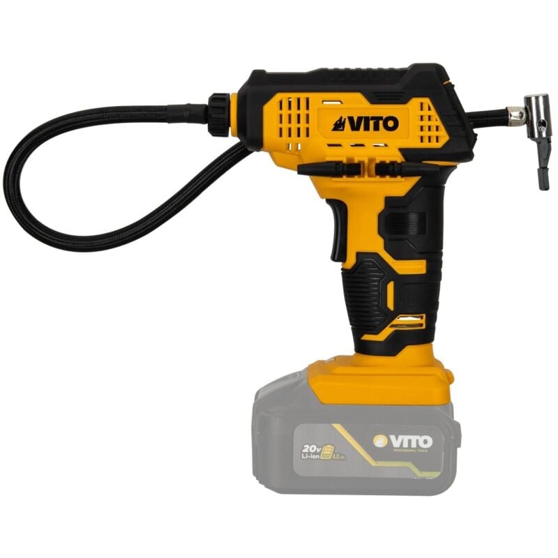 Vito - Compresseur d'air sans fil Batterie 20V - Pistolet Compresseur portatif Haute Pression 7 Bars Écran Digital et led