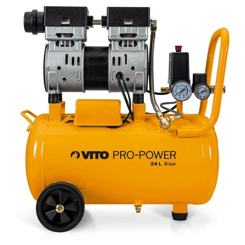Vito Pro-power - Compresseur d'air Silencieux 24 Litres 8 bar 1CV 750W vito