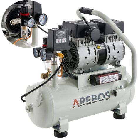 Compresseur d'air Silencieux 12 litres (500 W, 8 bar)