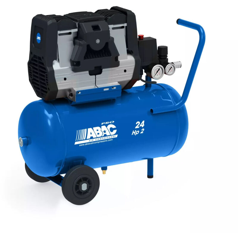 Compresseur d'air silencieux Abac Pole Position OS20P mobile 24L 2ch