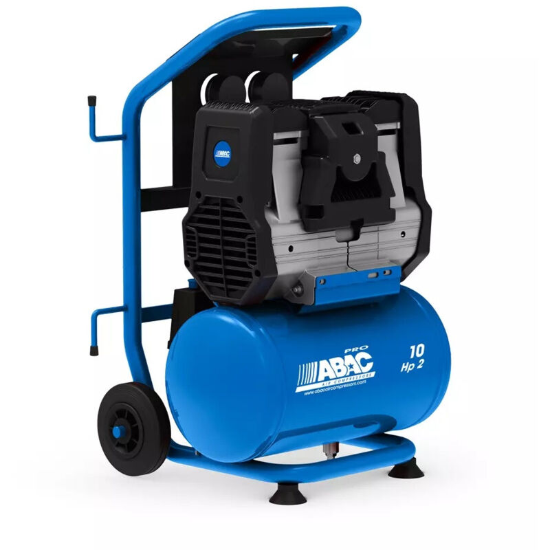 Compresseur d'air silencieux Abac Silverstone OS20P mobile 10L 2ch