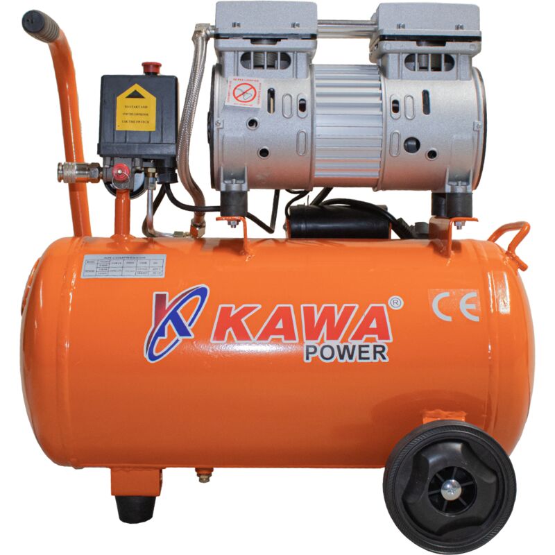 Kawapower - Compresseur d'air silencieux, capacité 24L, 8 Bar