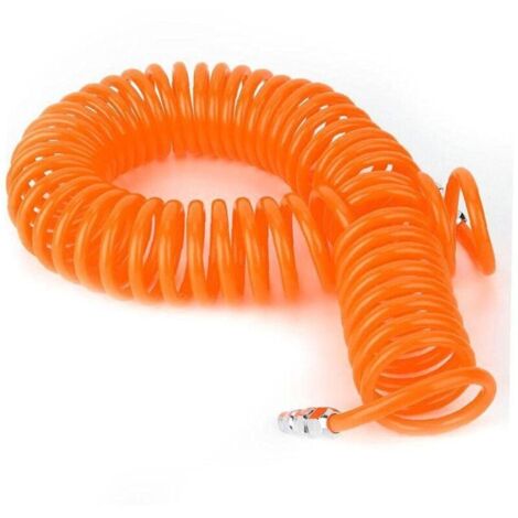 Compresseur d'air Tuyau, ressort 9M plastique compresseur d'air Tuyau Tube Tuyauterie d'air du système Recoil Connects Kit de nettoyage tuyau flexible Outils Consommables pratiques pour camion voiture