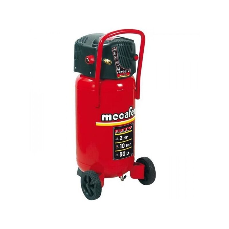 Mecafer - Compresseur d'air vertical fifty - 50L - 1500W - 10 bars - 2 cv