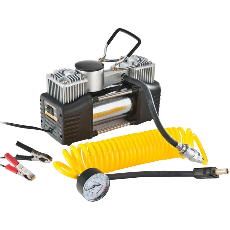 Peraline - Compresseur double cylindre 10 bars avec manomètre