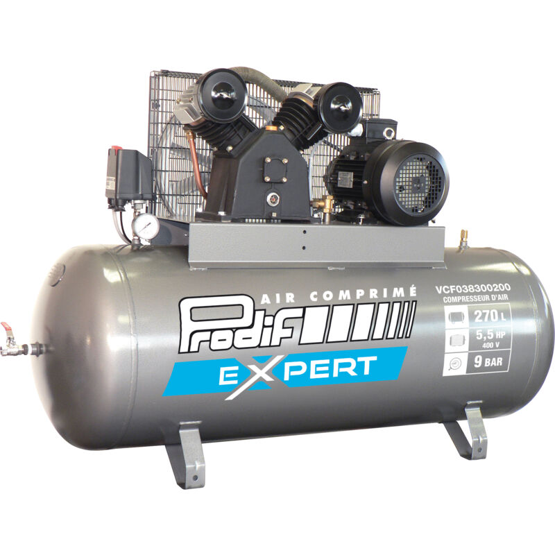 Compresseur fonte fixe Prodif 270L 5.5CV 9 bar - VCF038300200