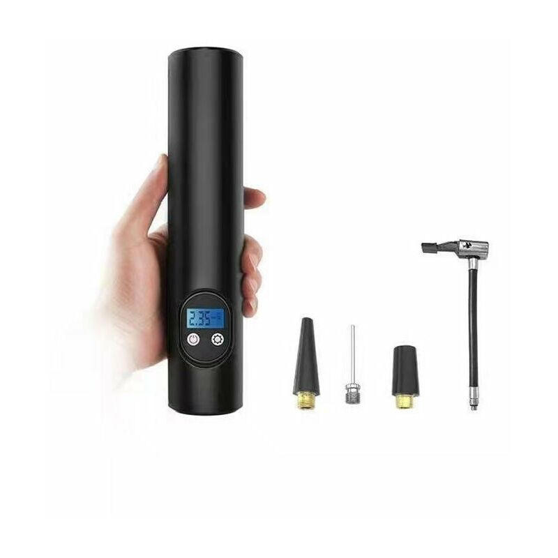 Compresseur électrique de pompe à air de voiture neuve noire avec batterie lithium-ion rechargeable pour voiture