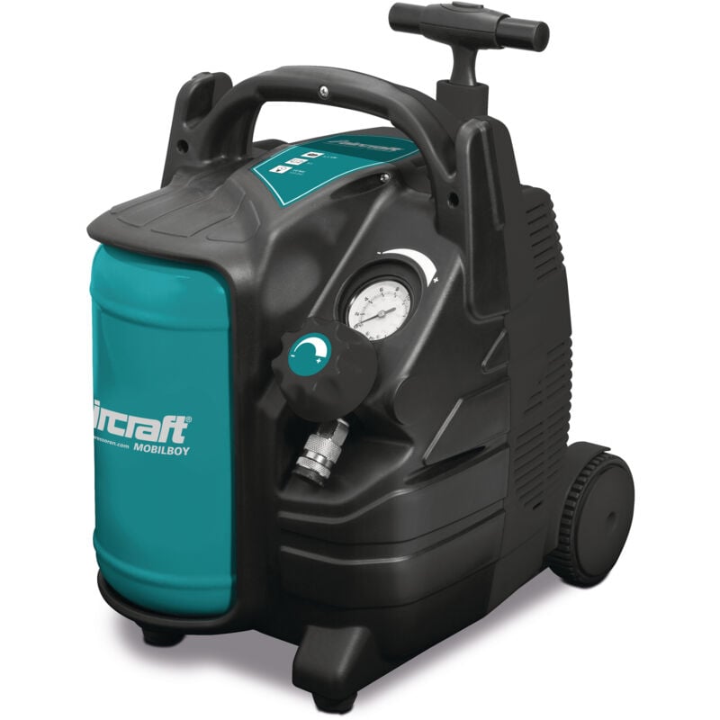Compresseur mobile sans huile cuve 5 L 1,1 kW / 1,5 Ch 180 L/min 10 Bars 230V Aircraft MOBILBOY 185 OF E