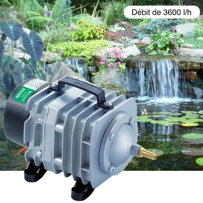 Le Poisson Qui Jardine - Compresseur, pompe à air aérateur Bassin 3600 l/h pour bassins de jardin