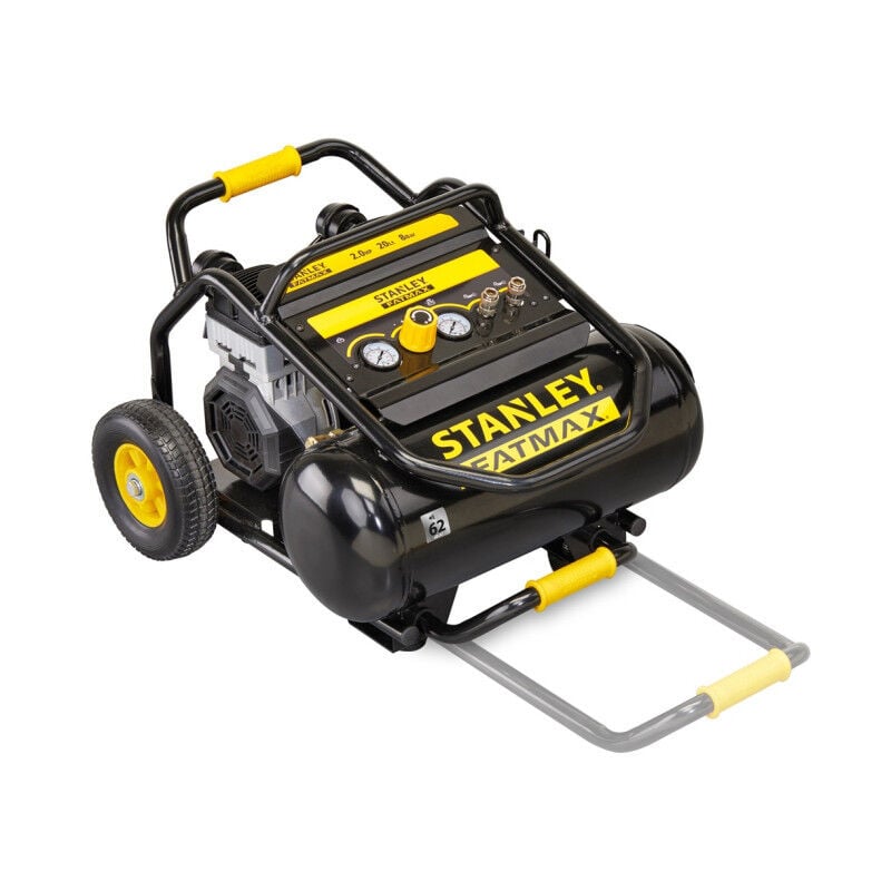 Stanley - Compresseur sans huile WE202/8/20 2CV 8bar cuve 20L silencieux et professionnel utilisation horizontale et verticale