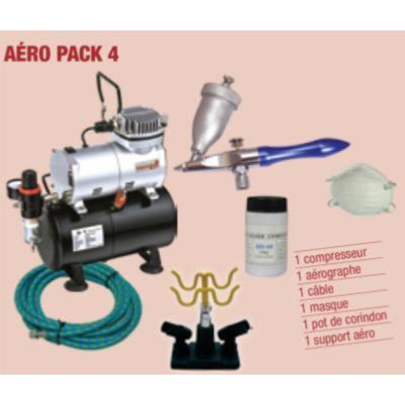 Compresseur + Sableur + Sable + masque + c ble + Support Aérographe