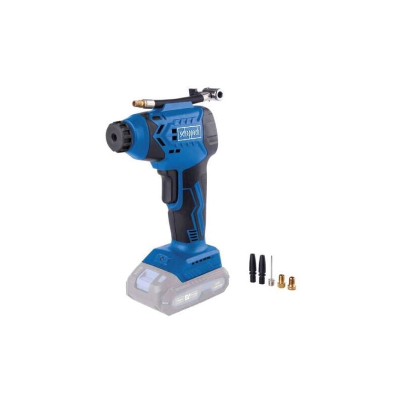 Compresseur sans fil C-AC20-X - pression max 7 bars - 6 accessoires inclus Scheppach 20V ixes - sans batterie ni chargeur