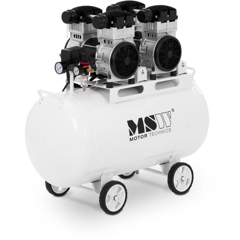 MSW - Compresseur sans huile Compresseur d'air sans huile 100 l 3000 w