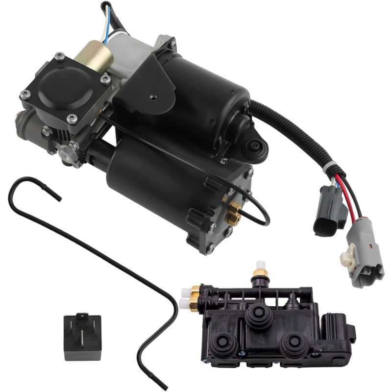Maxpeedingrods - Compresseur Suspension Pneumatique+ Bloc Soupapes for Land Rover Discovery 3/ 4