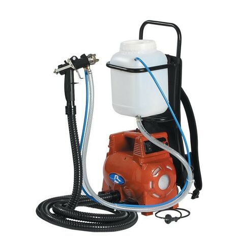 Compresseur turbine peinture 800W – Débit d'air 450 à 2100 l/min – Pression 0.02 à 0.18 bar – Capacité réservoir 6L – Régulateur de débit – Rigo - PMR80