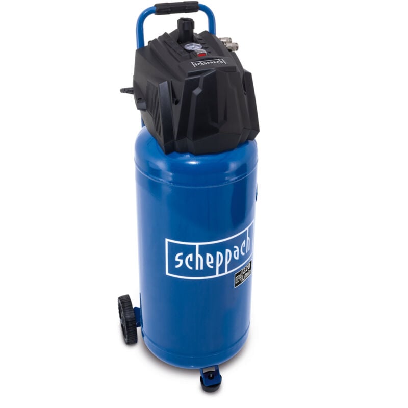 Scheppach - Compresseur vertical portatif HC51V – Compresseur d'air compact – Moteur puissant 1500 w – Sans huile – Cuve de 50 l – 10 bar – Puissance