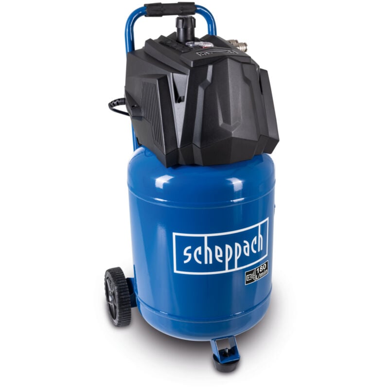 Compresseur d'air HC35V – 1500 w – Compresseur vertical – Pression 10 bar – Cuve 30 l – Puissance d'aspiration 180 L/min – Sans huile – Manomètre et