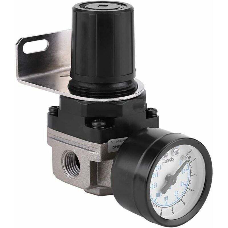Compressor filter and regulator - Air pressure regulator, AR2000-02 G1/4 Air-operated compressor with pressure gauge, 1/4