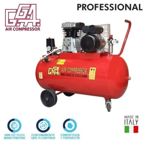 Compressore 100lt. professionale a cinghia G.G.A. - GG 470