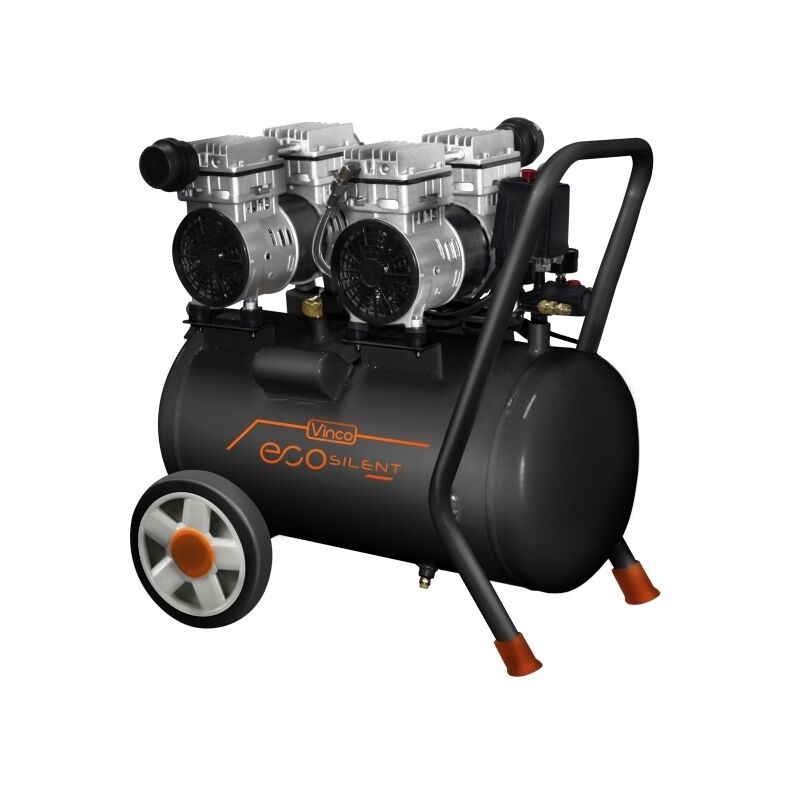 Grecoshop - Compressore 50lt. a secco silenziato a doppia testata Vinco - 60706 EcoSilent