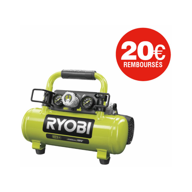 Image of Ryobi - Compressore a serbatoio 18V One Plus - 4L - Senza batteria o caricatore R18AC-0