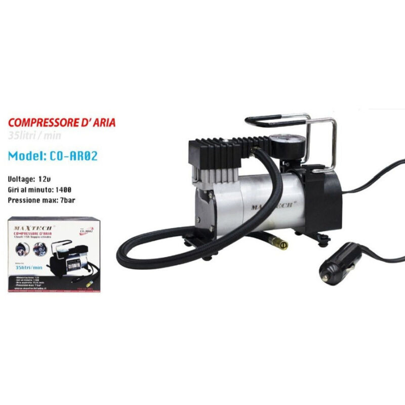 Image of Trade Shop - tragbarer luftkompressor tank 35L/MIN stromversorgung 12V 15A Maxtech CO-AR02 -