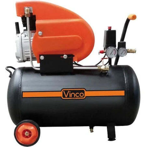 Compressore aria 50 Lt lubrificato ad Olio Portatile con Ruote 2 HP Vinco 60601