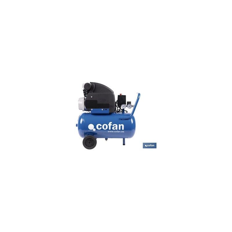 Compressore aria a pistoni coassiali con motore da 2 hp e serbatoio da 24 lt (8 bar a 2850 rpm) monofase 230V