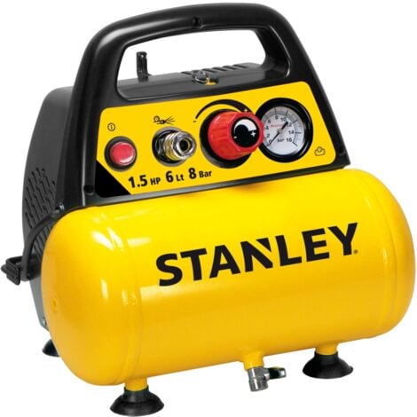 compressore aria portatile stanley "new vento" 6l 1,5hp