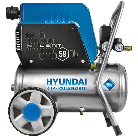 COMPRESSORE ARIA ELETTRICO 6 LT 8 BAR 1HP 230V HYUNDAI COD 65602  LUBRIFICATO