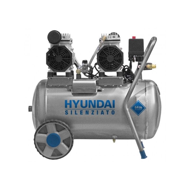 Image of Hyundai - 65706 Compressore 2200 w Oil Free silenziato 50 l