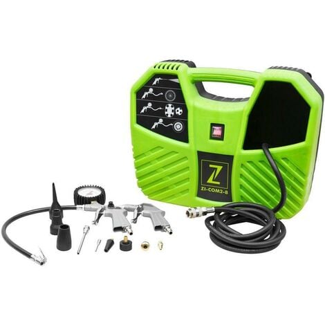 Compressore d'aria a valigetta portatile senza olio 230v Zipper zi-com2-8