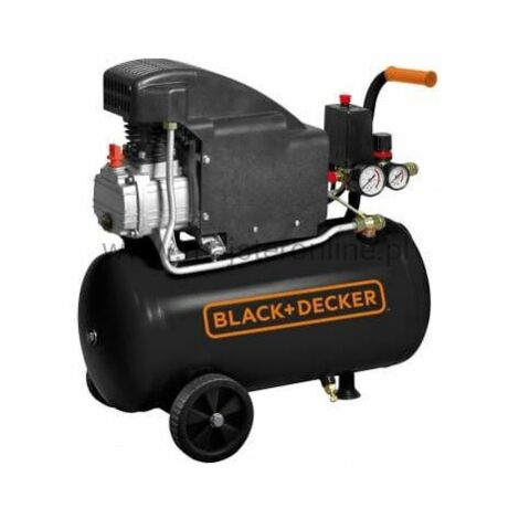 Compressore d'aria Black+Decker 24L 1.5HP 8BAR con olio per uso professionale e domestico, alte prestazioni e durata.