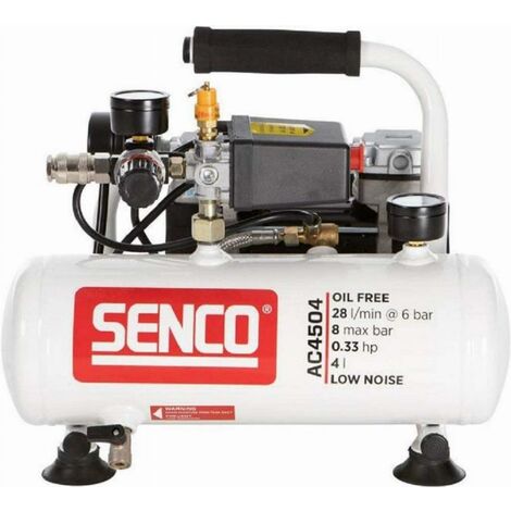 Compressore d'aria discreto AC4504 senza olio 4L - SENCO - AFN0024