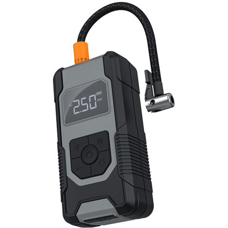 Compressore d'aria portatile per gonfiaggio pneumatici 150PSI, Pompa d'aria portatile per pneumatici per auto elettrica senza fili, Pompa per pneumatici automatica a 4 velocità con manometro digitale 