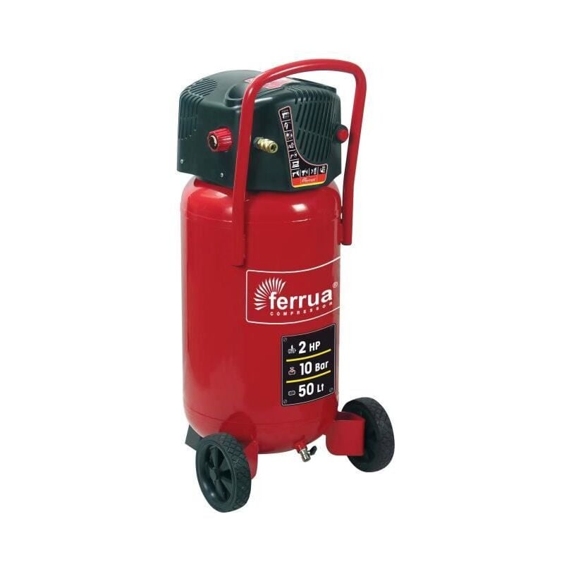 Image of Compressore d'aria verticale FERRUA 50 L senza olio 2 HP 10 bar
