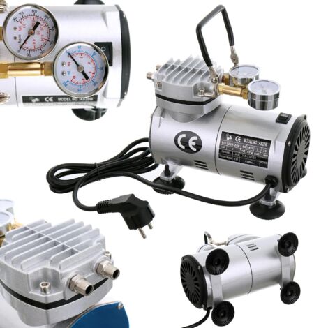 Compressore e pompa a vuoto 2 in 1 per aerografo -600mmHg