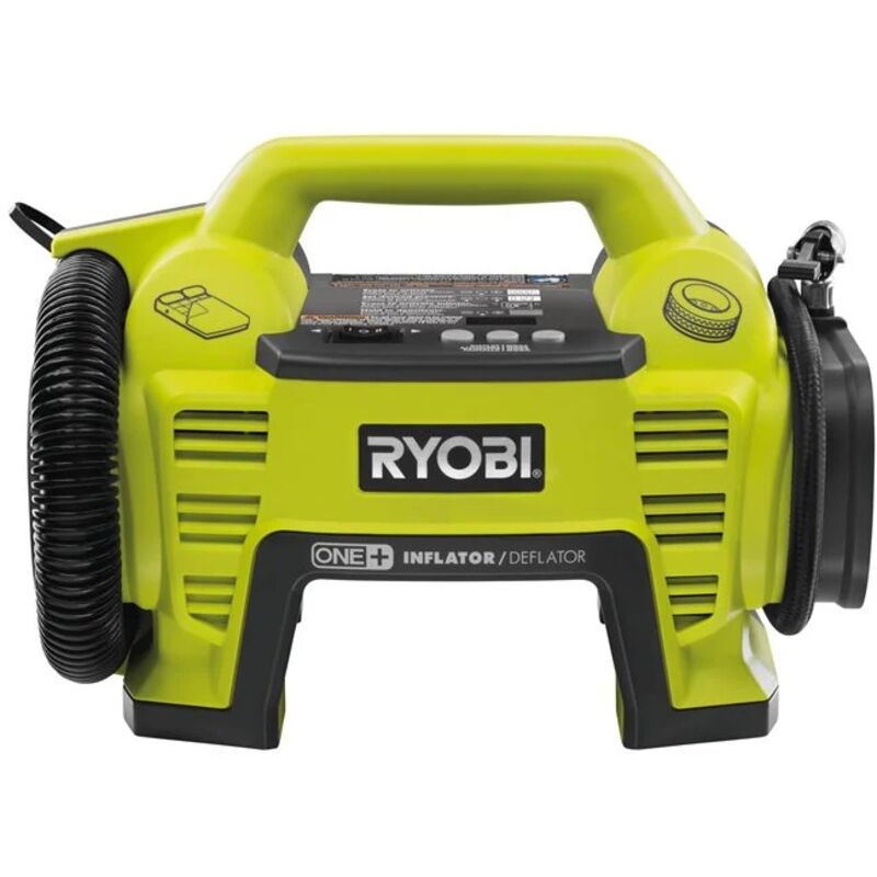 Ryobi - Compressore - gonfiatore 18V - fino a 10,3 bar / fino a 210 L/min - Fornito con 3 ugelli di gonfiaggio - R18I-0