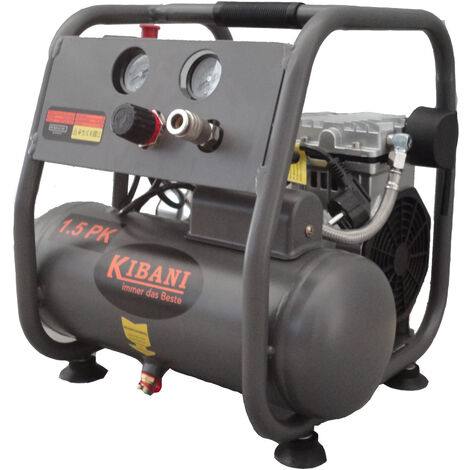 compressore kibani silenzioso 6 litri nuovo modello senza olio 0-8 bar / 116 psi