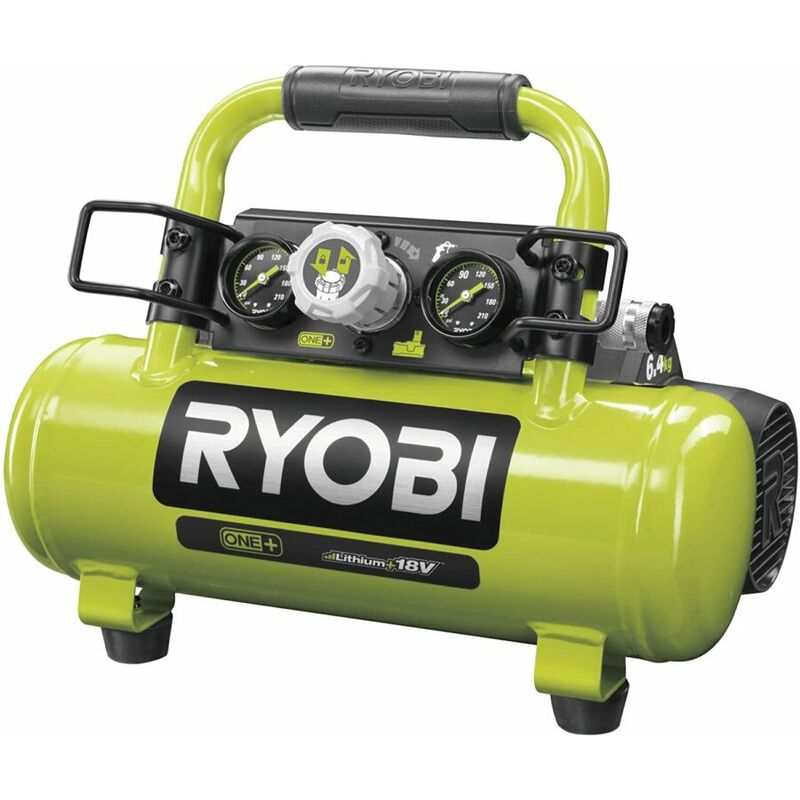 Image of Ryobi - compressore portatile a batteria 18v r18ac-0, solo corpo macchina batteria non inclusa