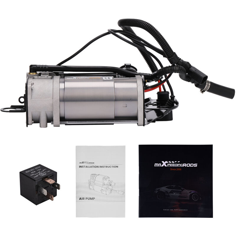 Image of Compressore Sospensioni Pneumatiche Pompa + Relè for Audi A6 A7 A8 S6 S7 S8 vw Touareg Sospensioni Pneumatiche Compressore con relè Air Pump