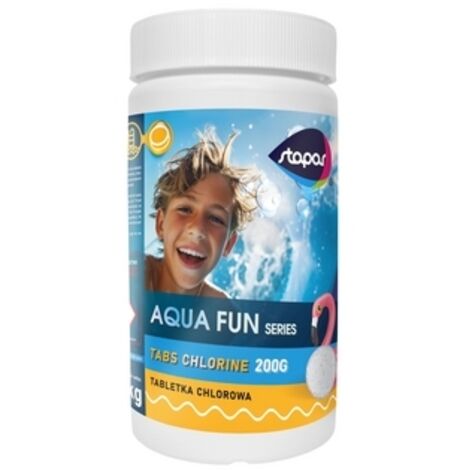 Comprimés de désinfection de l'eau de piscine Aqua Fun Series, 5 x 200 g, chlore