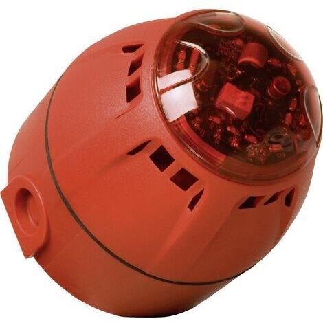 ComPro Kombi-Signalgeber LED Chiasso Razor Rot Blitzlicht, Dauerton 12 V/DC, 24 V/DC 100 dB