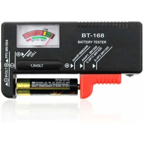 Comprobador de batería BT168: comprobador universal para terminales AAA, CD, 9 V y 1,5 V
