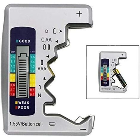 Comprobador de batería digital universal - AAA/AA/C/D 1,5 V-9 V